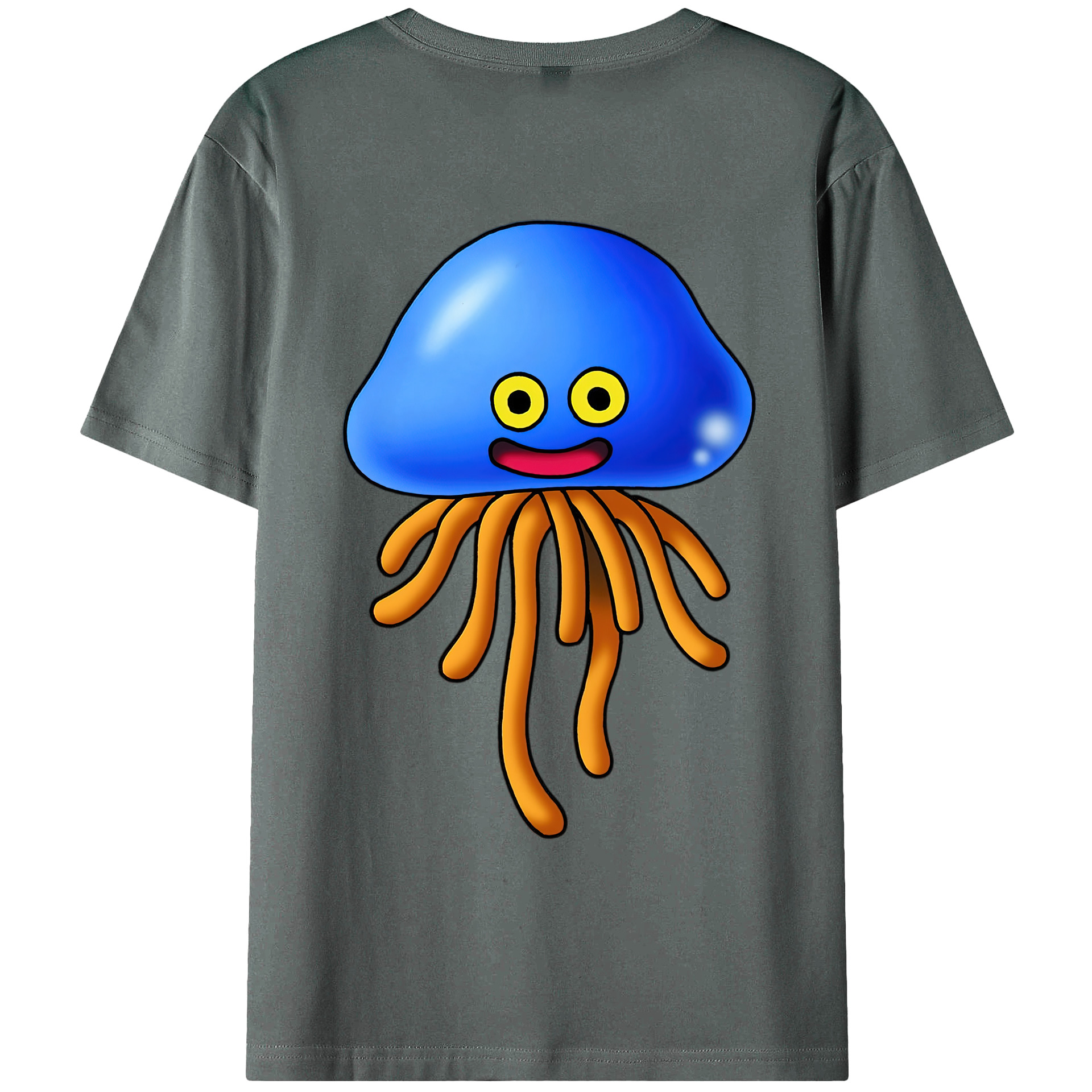 （画像用） ドラゴンクエスト Doragon Kuesuto Dragon Quest 綿100％ メンズ半袖Tシャツ（バックプリント） 通気性